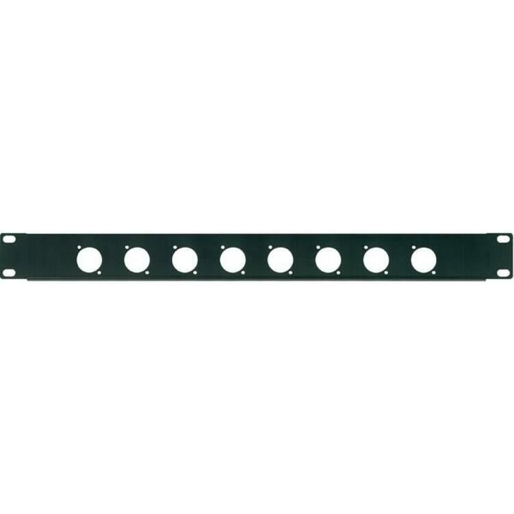 StageCore RK8N 19 1U Connector Panel, 8 Way BLACK - (99026)