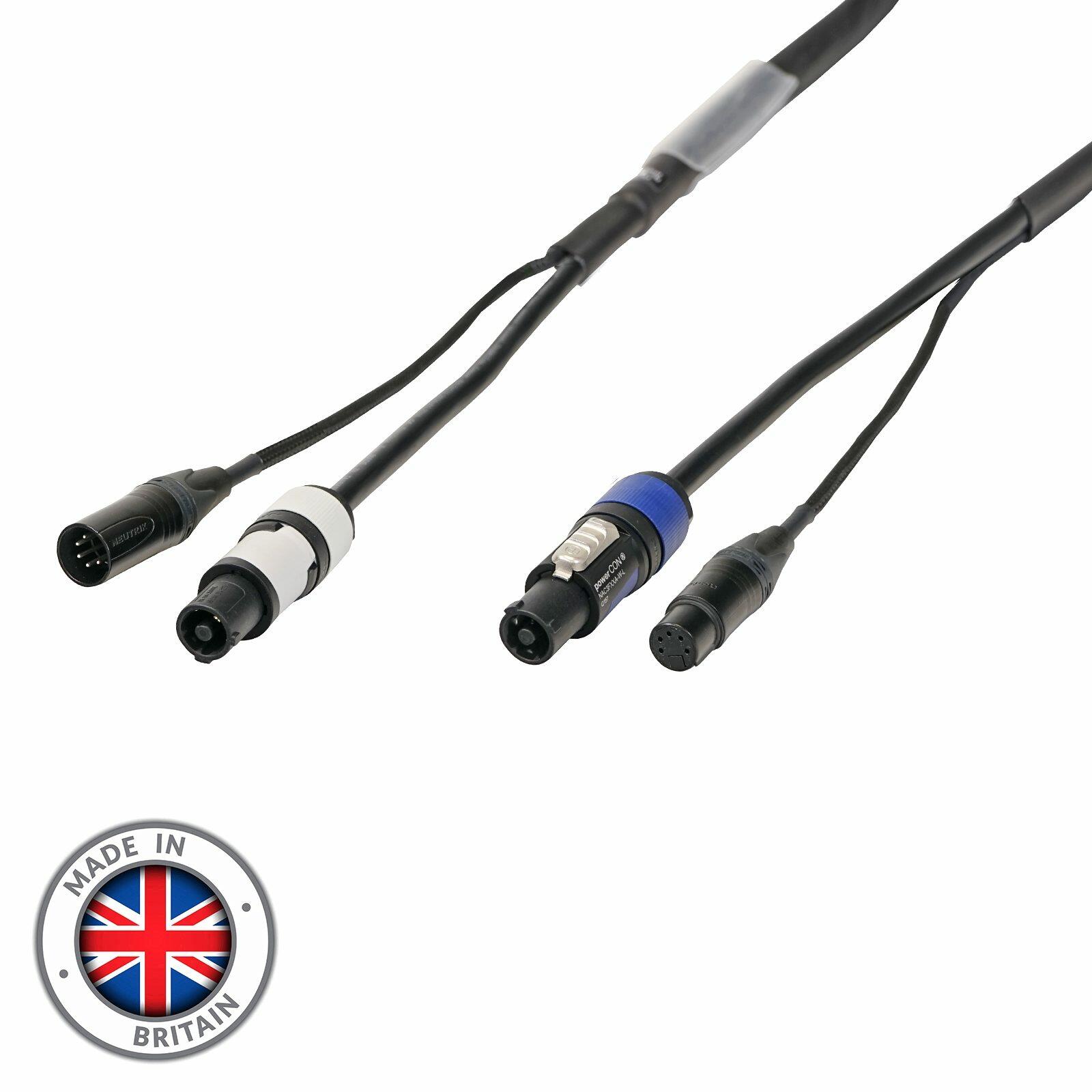 eLumen8 3m Combi 1.5mm Neutrik powerCON / 5-Pin DMX Lead