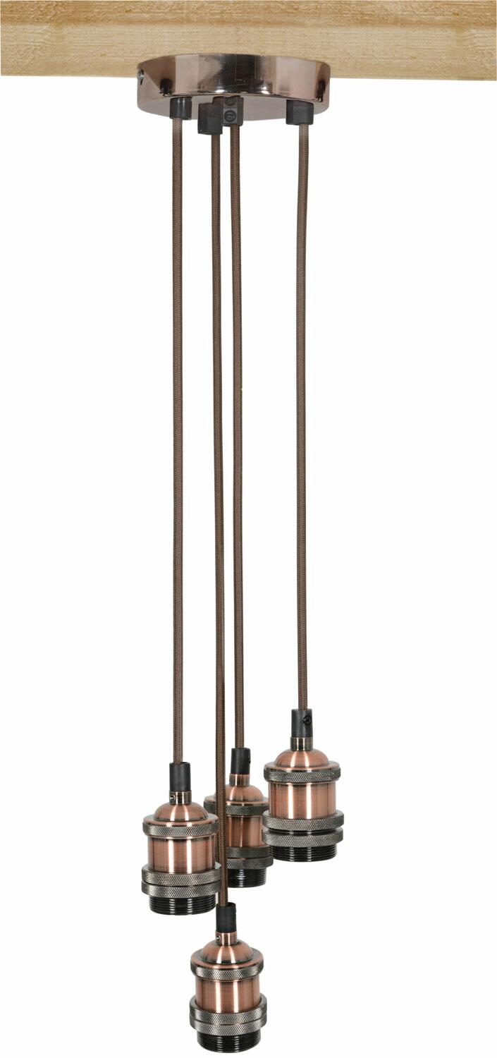 LYYT Quad E27 Pendant Cord Set Antique Copper 429.543UK