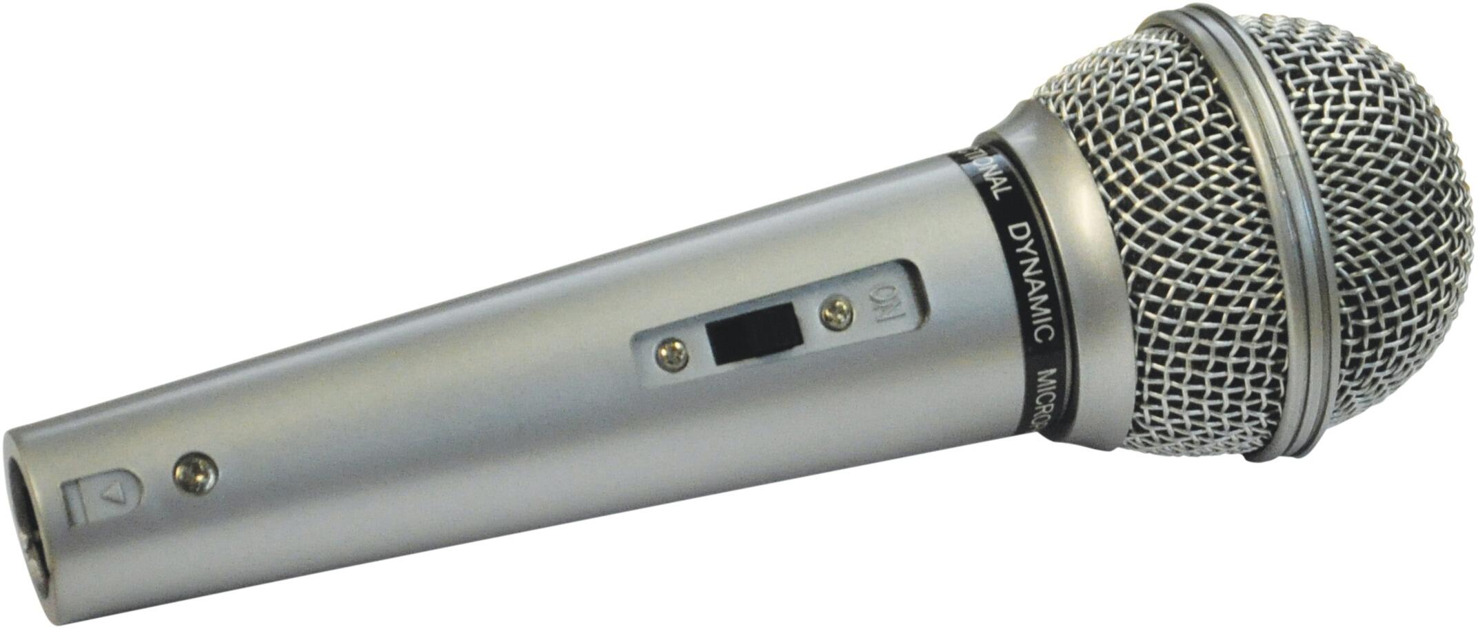 Soundlab Dynamic Karaoke Microphone With 3m 6.35mm Jack Lead SIlver, G258BD