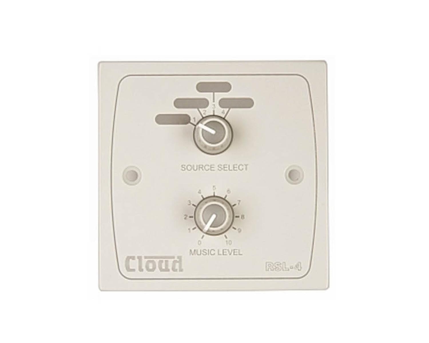 Cloud RSL-4W Remote 4-Source / Volume Control Wall Plate White