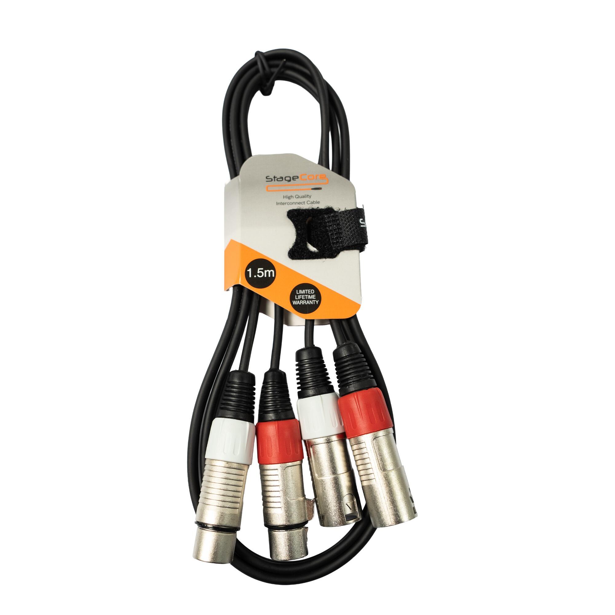 StageCore iCore 360 Audio Lead, 2 x XLR Male to XLR Female 1.5m (90382)