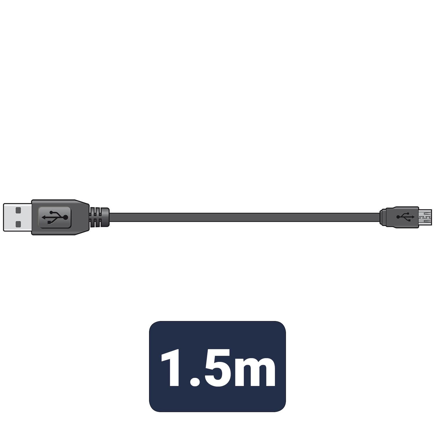 AV:Link USB 2.0 A plug to micro B plug lead 1.5m - 113.001UK