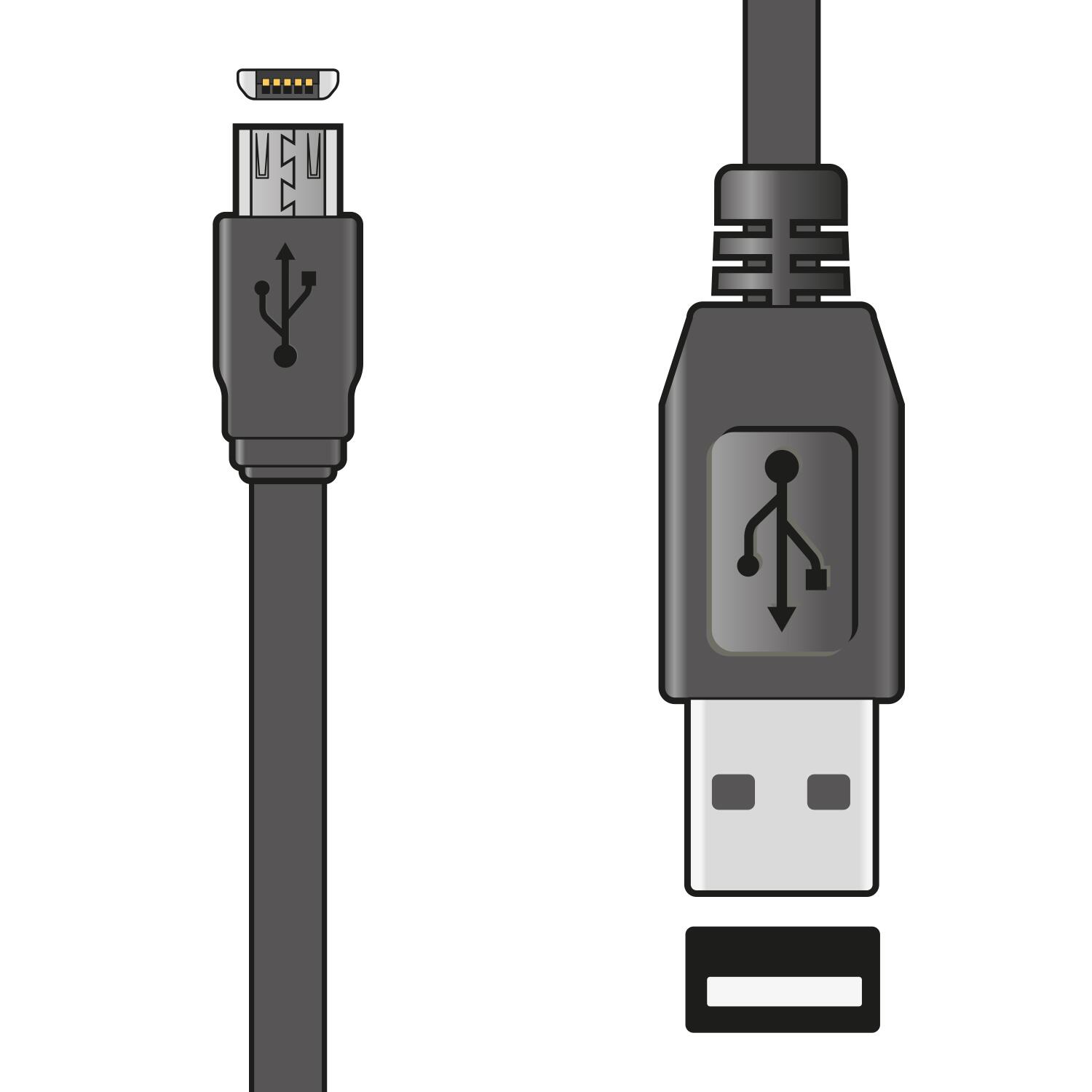 AV:Link Micro USB Short Sync & Charge Flat Cable 20cm - 113.012UK