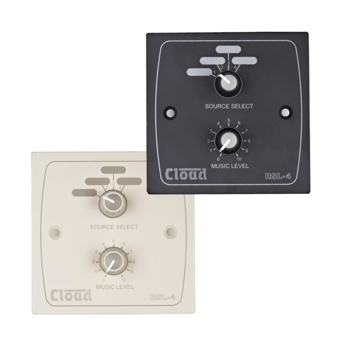 Cloud RSL-4W Remote 4-Source / Volume Control Wall Plate White