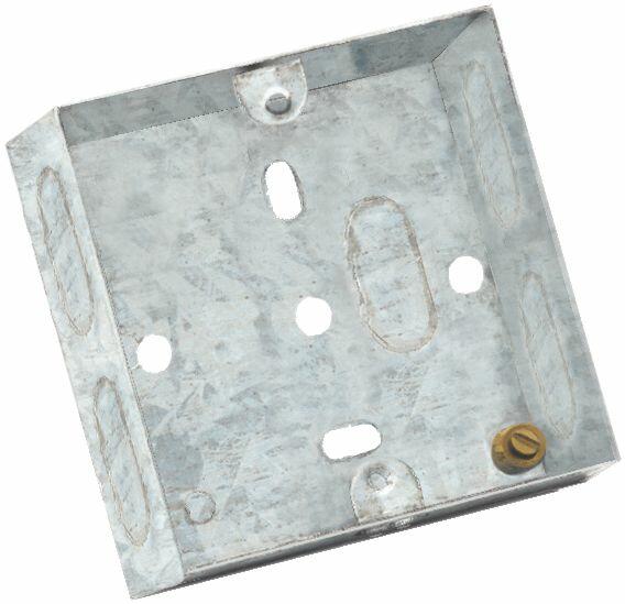 Eagle Single Gang Zinc Plated Metal Back Box Mounting Depth (mm) 25, E361AB