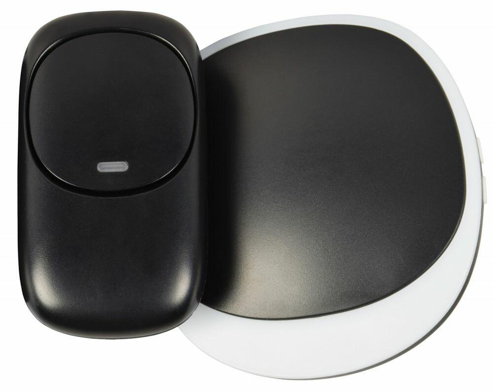 Mercury Wireless Plug-in Doorbell with LED Alert Black - 350.311UK