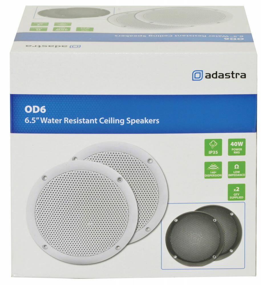 Adastra OD6-W8 0D6-W8 Water resistant speaker, 16.5cm (6.5), 100W max, 8 ohms, White - 125.063UK
