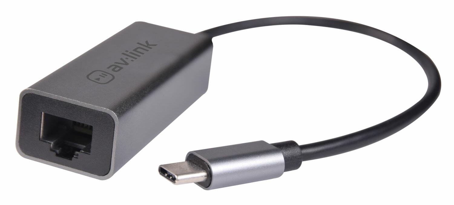 AV:Link USB 3.0 Type-C to RJ45 Gigabit Ethernet Adaptor - 500.104UK