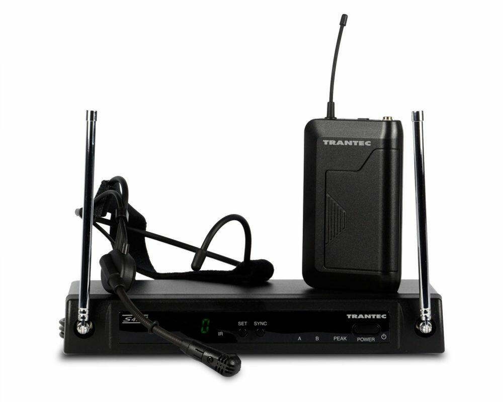 Trantec S4.04W Aerobic Headworn, Wireless Microphone System, HM66 + AB1000