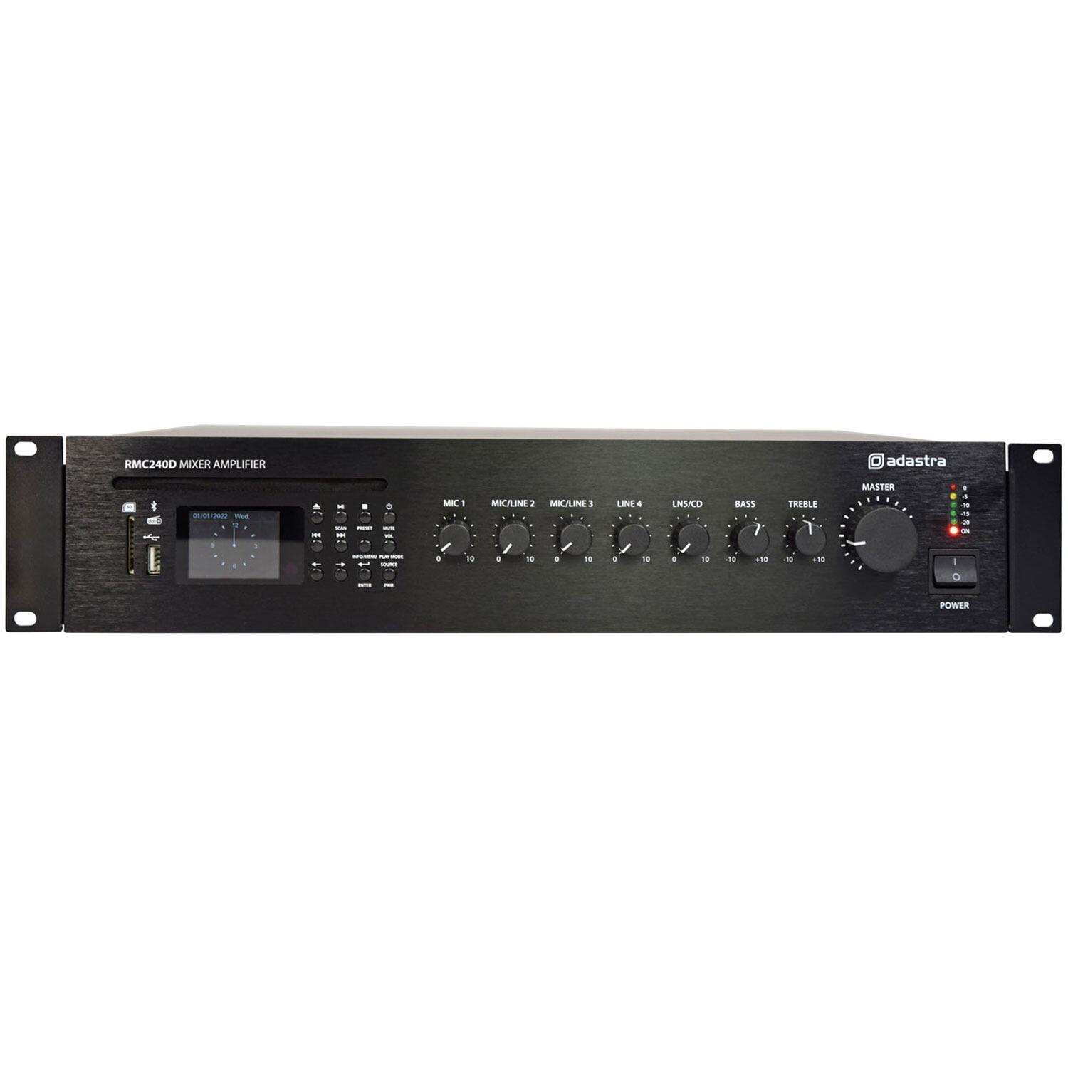 Adastra RMC240D Mixer Amplifier 240w + CD/BT/USB/SD/DAB/FM