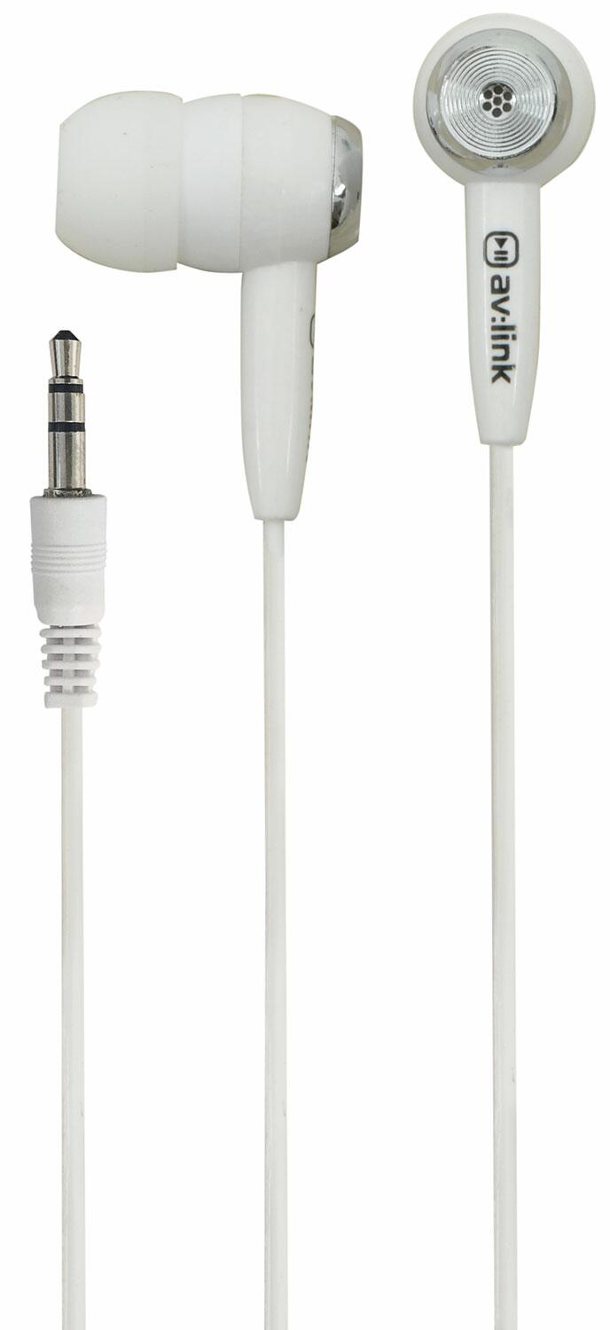 AV:Link In ear stereo earphones, EC9 - White - 100.363UK