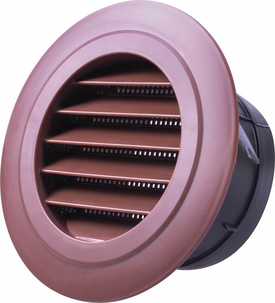 Eagle Wall Air Vent with Inner Mesh - 100mm Diameter Colour Brown, E850B