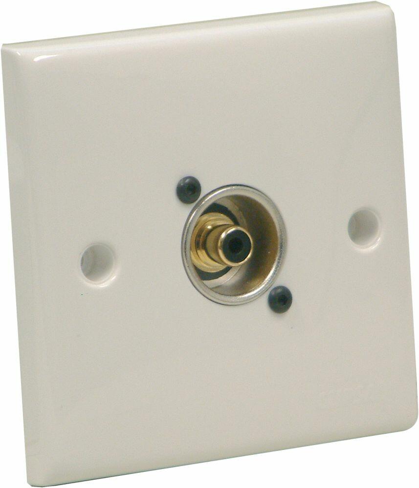 Eagle AV Wall Plate With 1 x Phono Socket, F267ZF