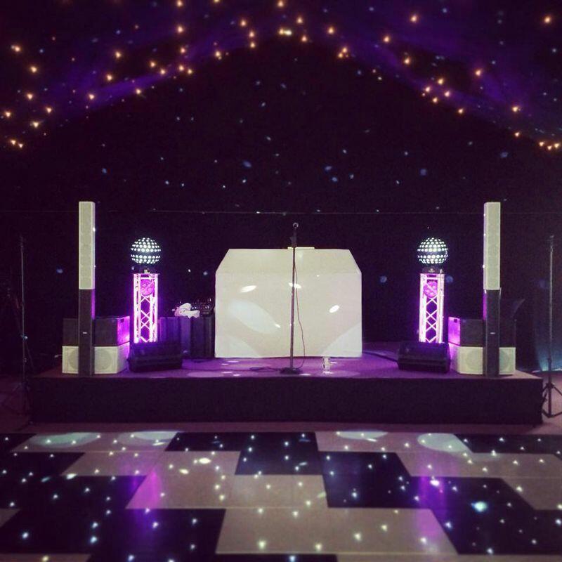 LEDJ Black Starlit Dance Floor System 16ft x 16ft, LEDJ422