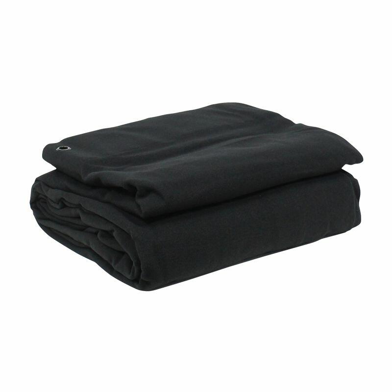 LEDJ Black Serge Drape, 4m x 3m, STAR34