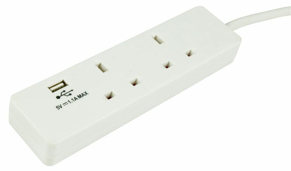 Mercury 2G-USB-2M 2gang extention, 1x USB, 2m - 429.768UK