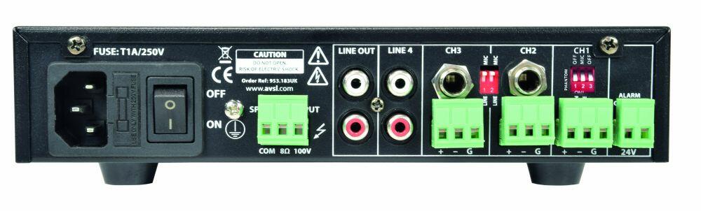 Adastra UA30 Compact 5ch 100V MixerAmp - 953.183UK