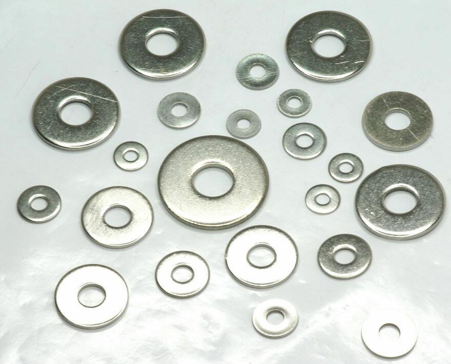 Doughty F892 - Flat Washers Silver M10, Per 100