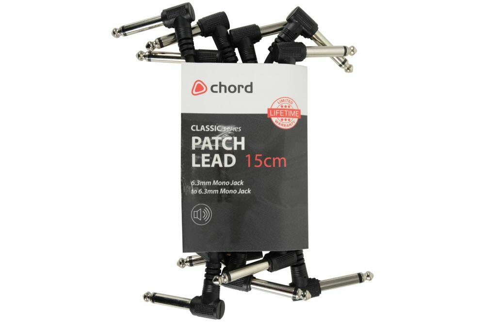 Citronic Audio Jack Patch Lead Set, Black, 6 pcs, 150mm - 190.220UK