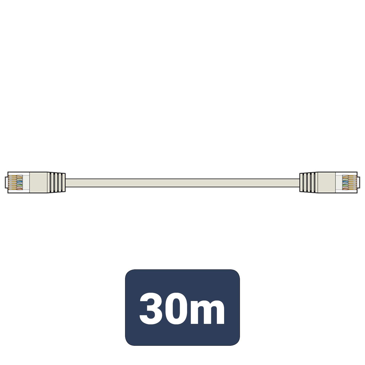 AV:Link Cat5e Patch Lead UTP RJ45 plug to RJ45 plug - 30m - 113.166UK