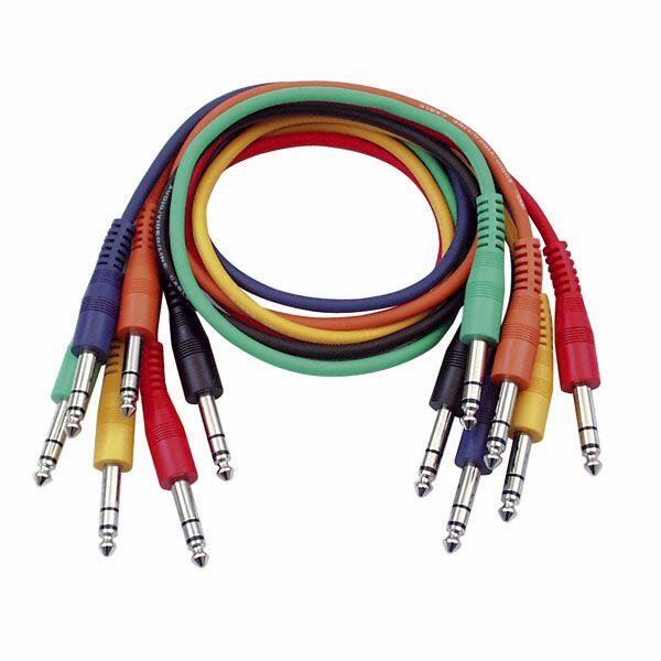DAP Stereo Patchcable90cm Straight Connectors Six Colour Pack