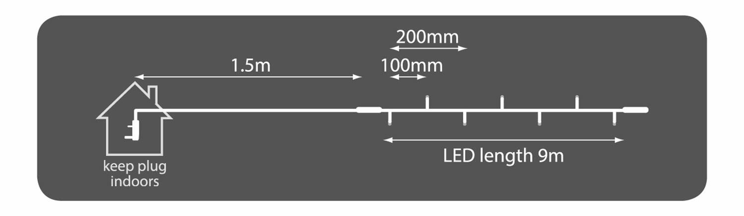 LYYT 90 LED Heavy Duty Static String Light - White 155.479UK
