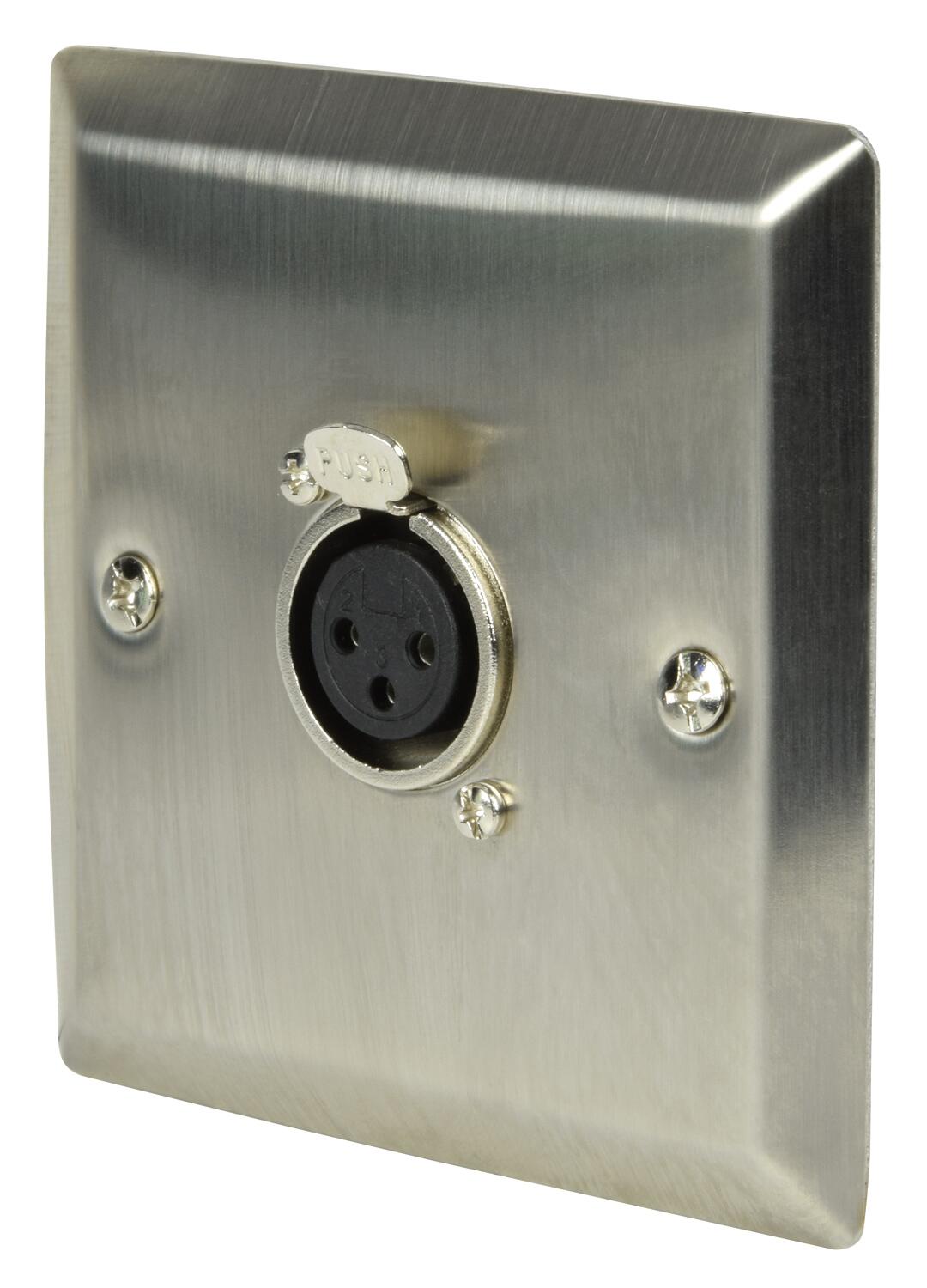AV:Link Steel Wallplate with XLR Socket - 123.316UK