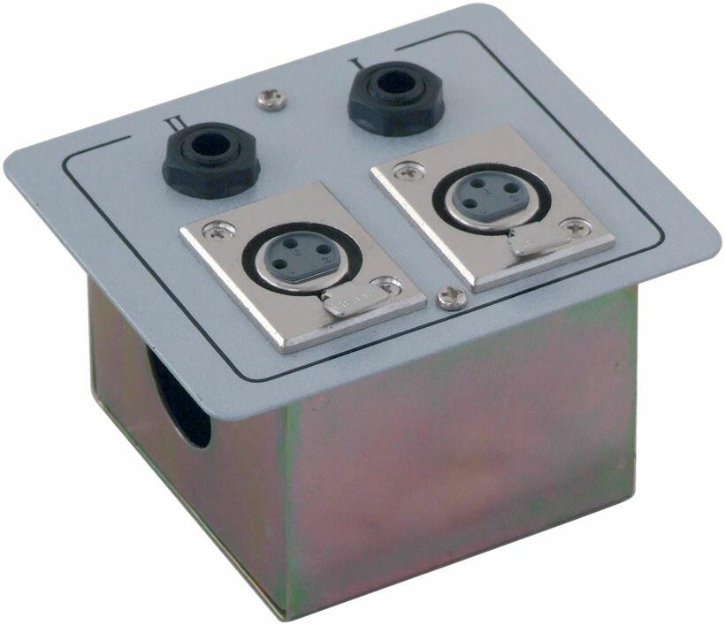 Eagle Metal AV Wall Plate with XLR Sockets & 6.35 mm Jack Sockets (F267XN)