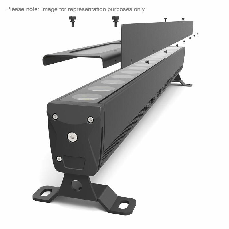 LEDJ Eyebrow and Diffuser Kit for Spectra Batten Q16HEX Exterior Fixture, LEDJ588A