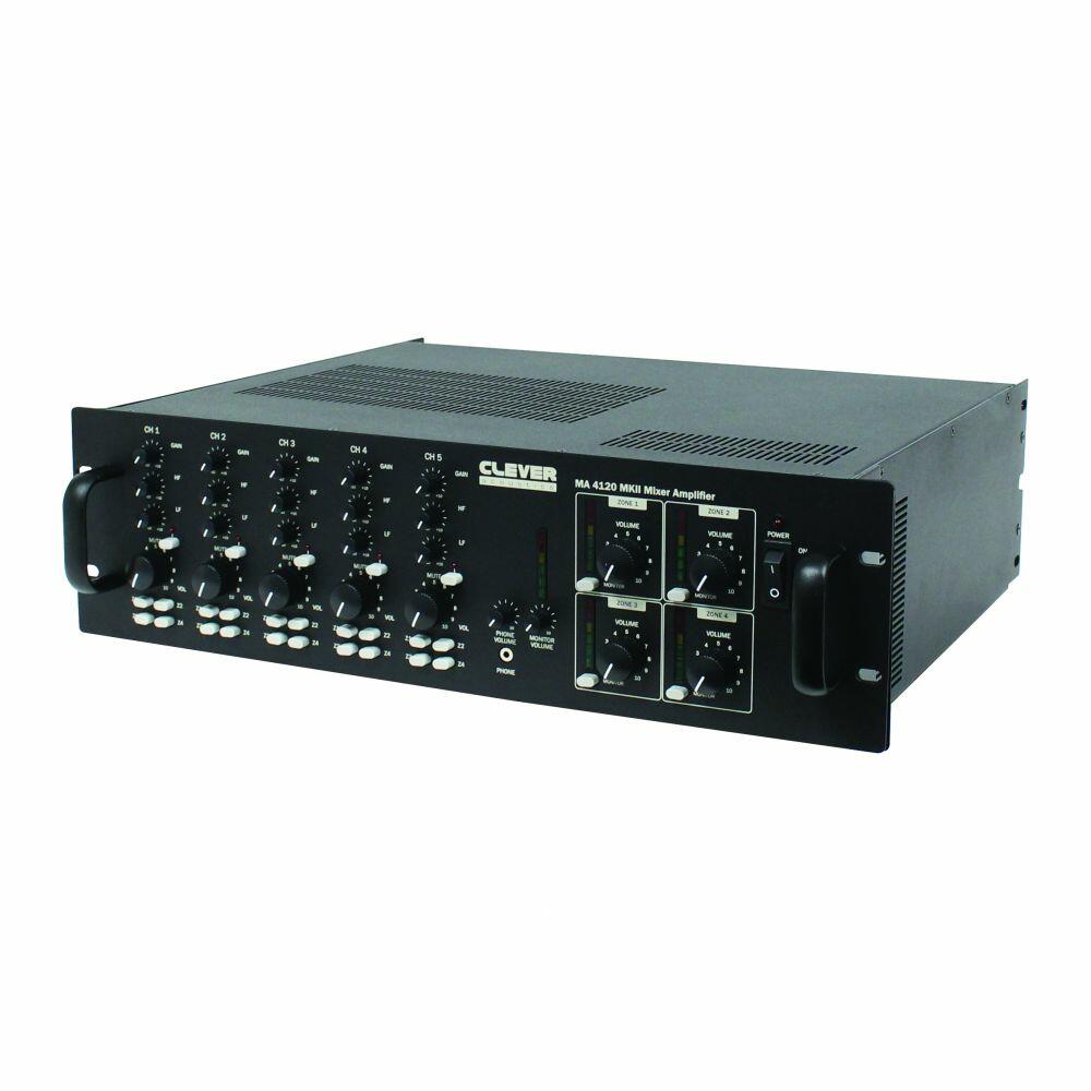 Clever Acoustics MA 4120 MKII 480W 4 Zone Mixer Amplifier