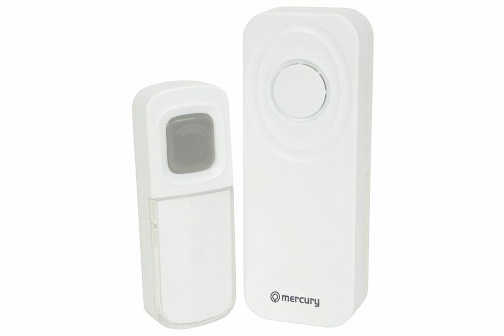 Mercury DB295-WHT Wireless Waterproof Doorbell White - 350.295UK