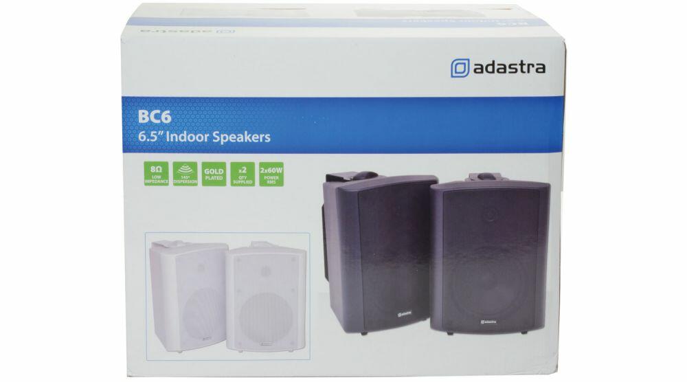 Adastra BC6-B, 6.5inch Stereo Loudspeaker Black Pair - 100.908UK