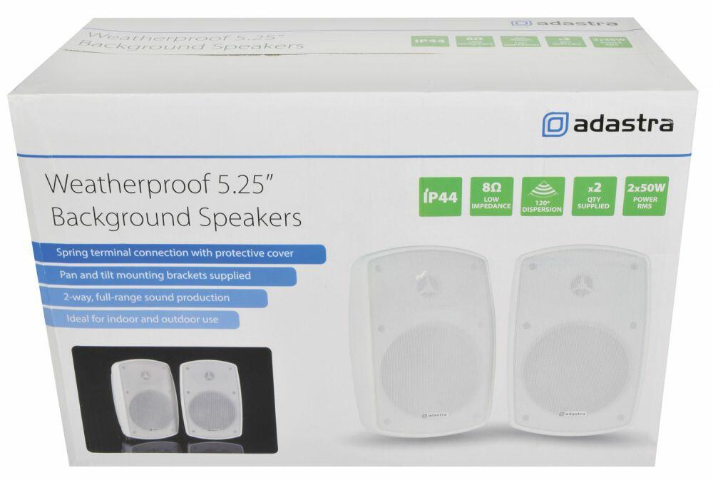 Adastra BH5-W Loudspeaker Indoor/Outdoor pair white - 100.920UK