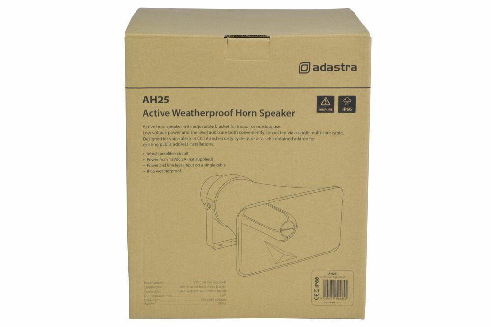Adastra AH25 Active Weatherproof Horn Speaker 25W - 952.102UK