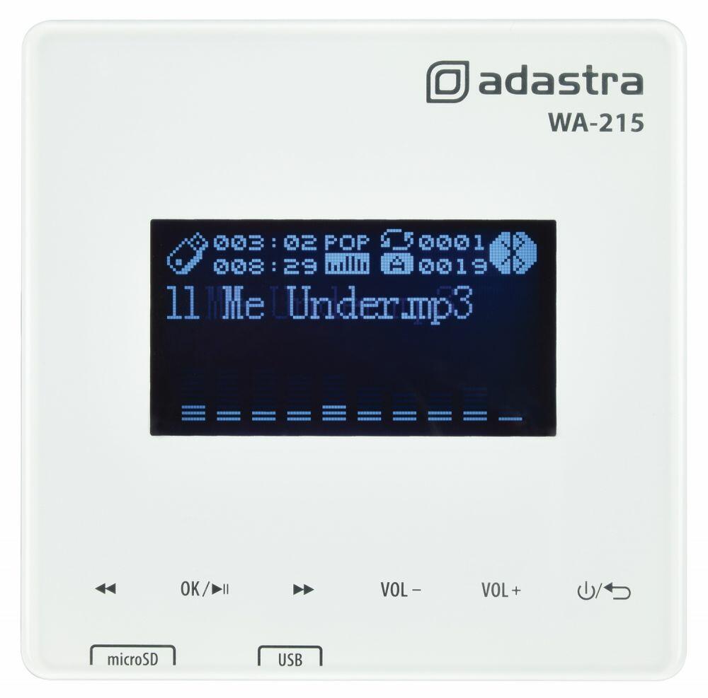Adastra WA215 In Wall Amplifier with USB/microSD player, FM + Bluetooth - 953.132UK