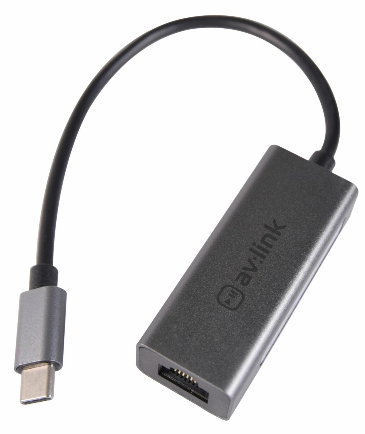 AV:Link USB 3.0 Type-C to RJ45 Gigabit Ethernet Adaptor - 500.104UK