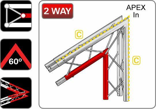 Trilite 2TRJ260A Triangular Truss Apex In Junction, 200 series