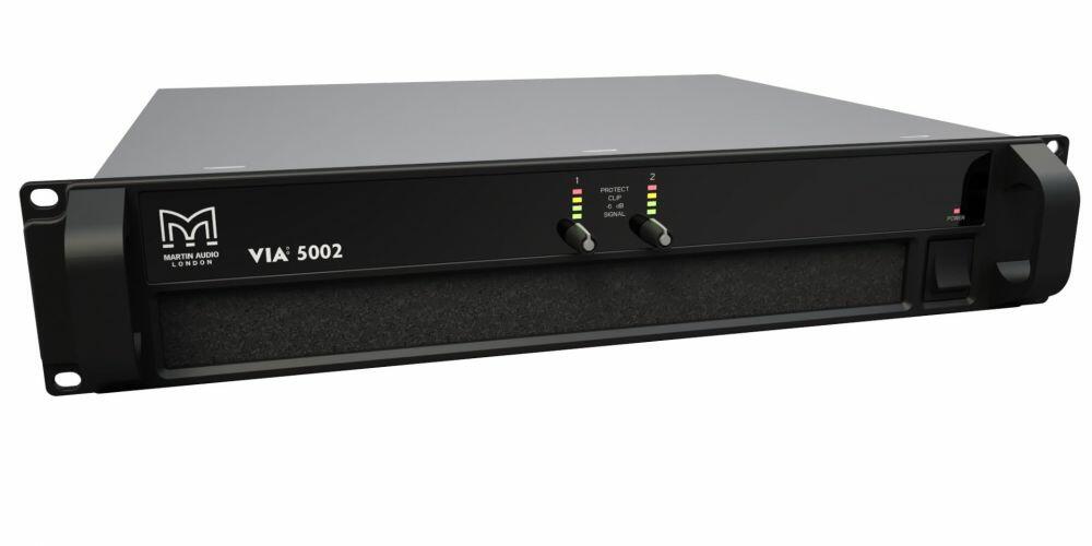 Martin Audio VIA5002 2 Channel Class D Power Amplifier, 2 x 2500W @ 4ohm 2U