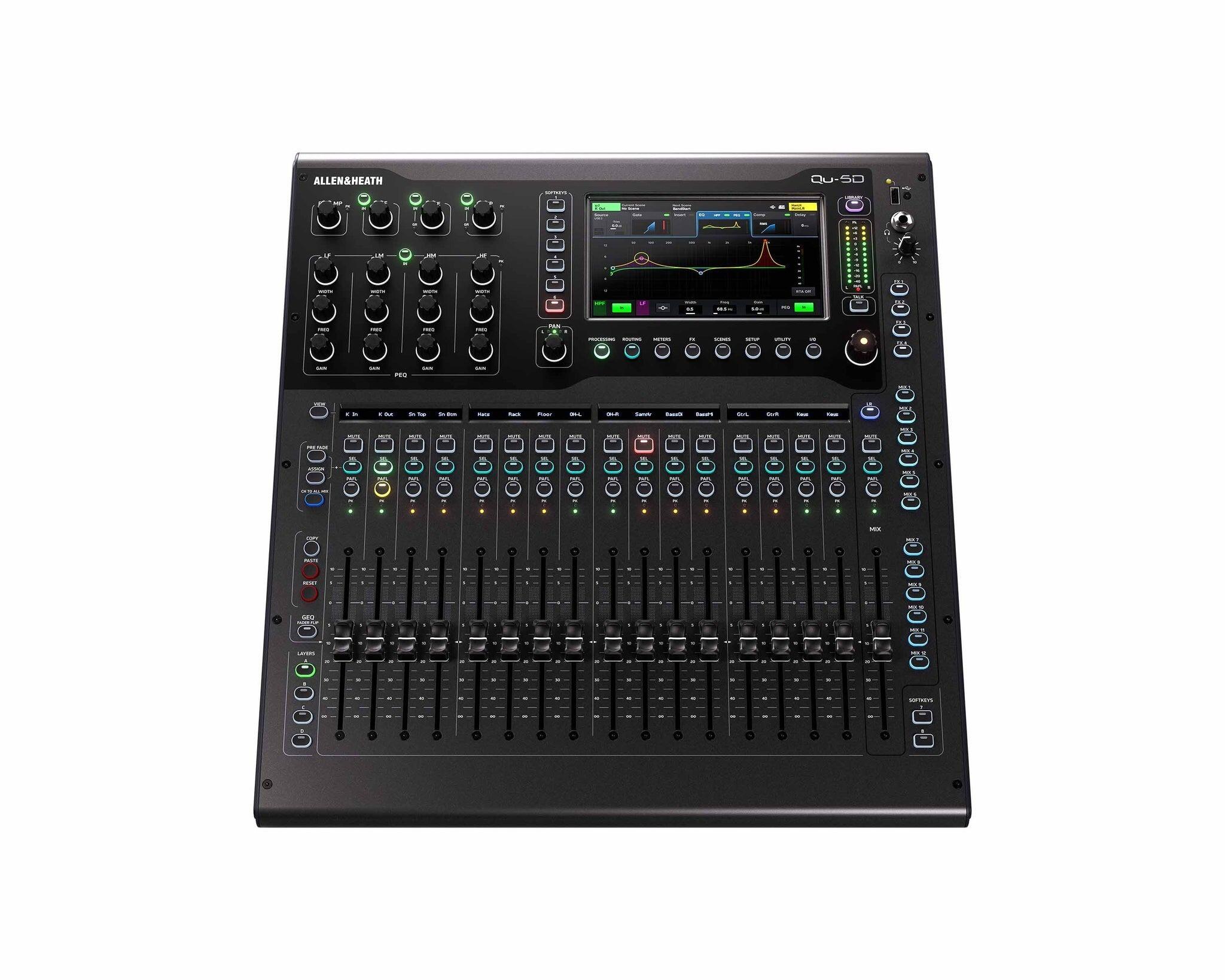 Allen & Heath Qu-5D 16 in / 12 out 96kHz Rackmountable Digital Mixer Dante Rack
