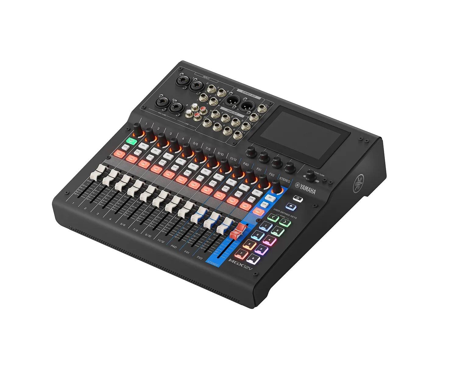 Yamaha MGX12V B 12-Ch Mixing Console 4 Combo Line with HDMI Black