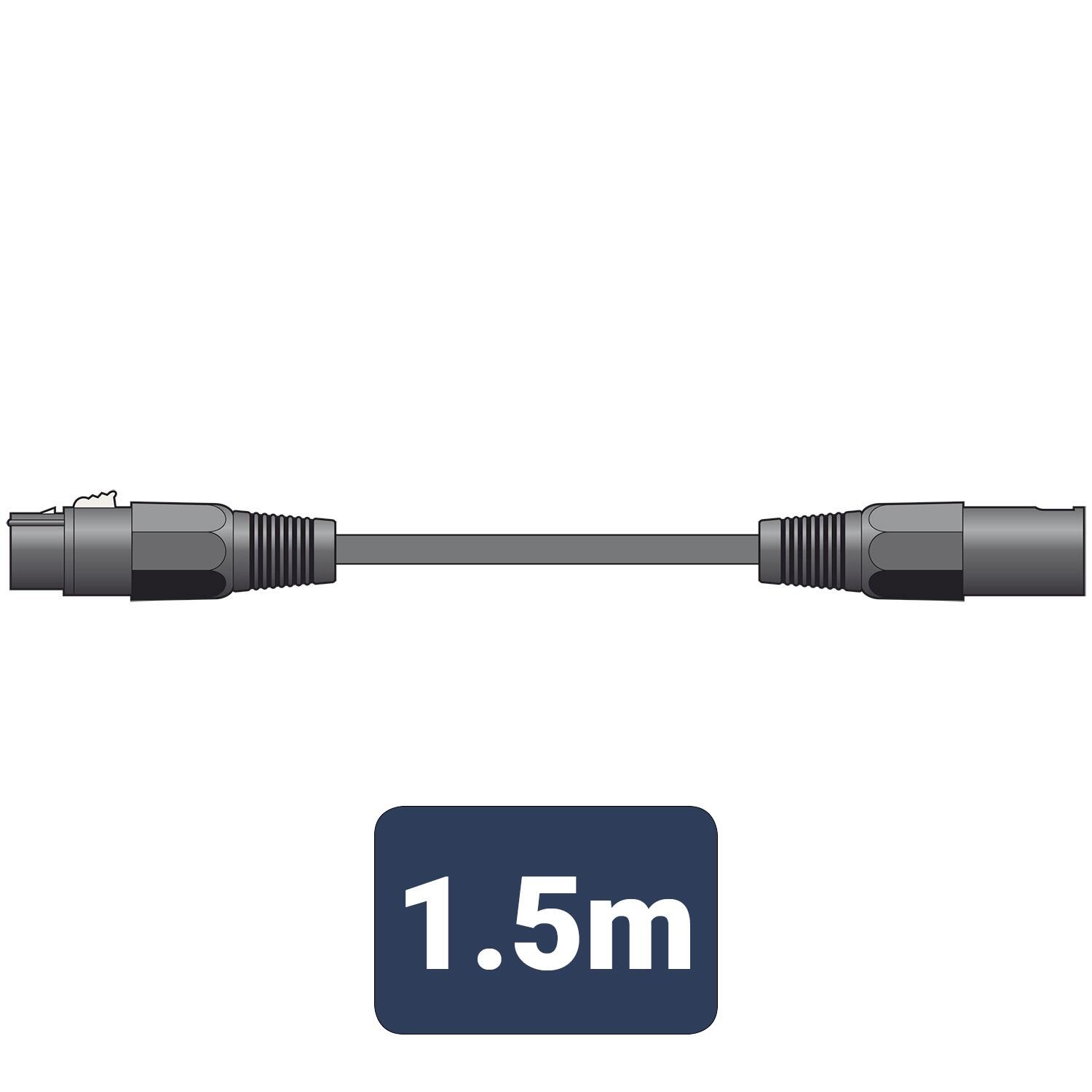 Citronic Classic Microphone Lead XLR Female - Male 1.5m Black - 190.090UK