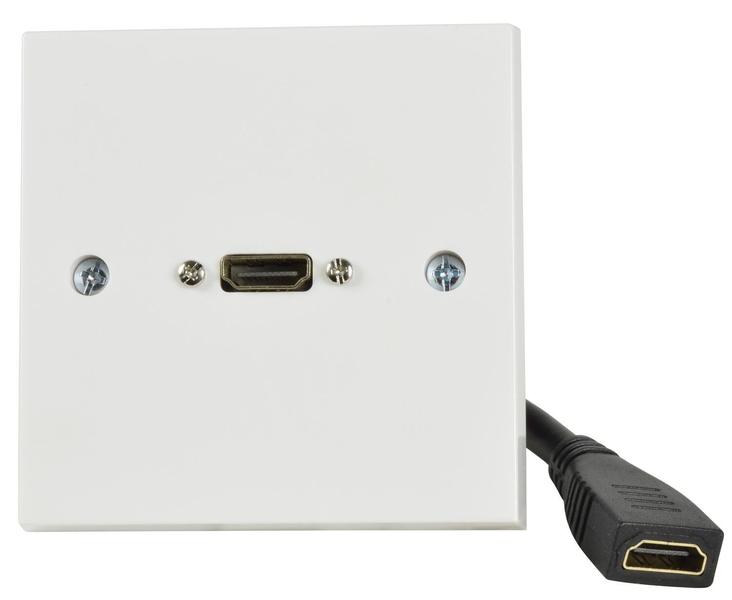 AV:Link HDMI Wallplate with Female Tail - 123.380UK