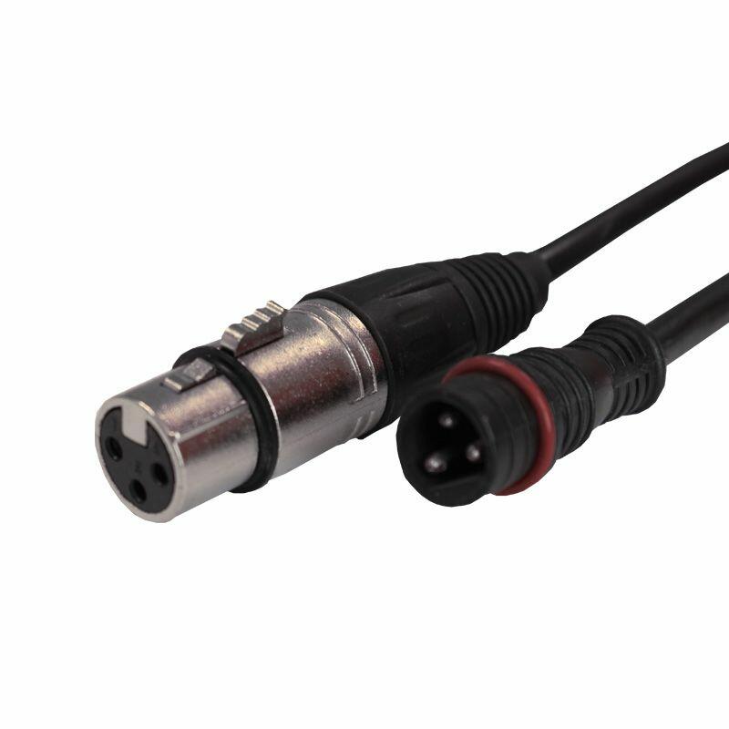 LEDJ Exterior DMX Lead, 3 pin XLR Female to Exterior IP Male, 1m, LEDJ92