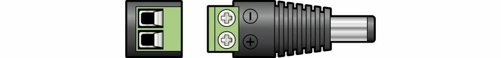Mercury 2.1mm DC Plug with screw in terminals - 777.000UK
