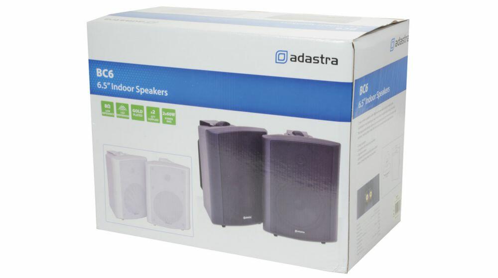 Adastra BC6-B, 6.5inch Stereo Loudspeaker Black Pair - 100.908UK