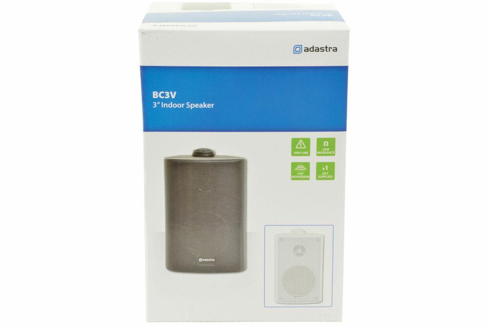 Adastra BC3V-B 100v 3" Background Music Speaker, Black - 952.711UK
