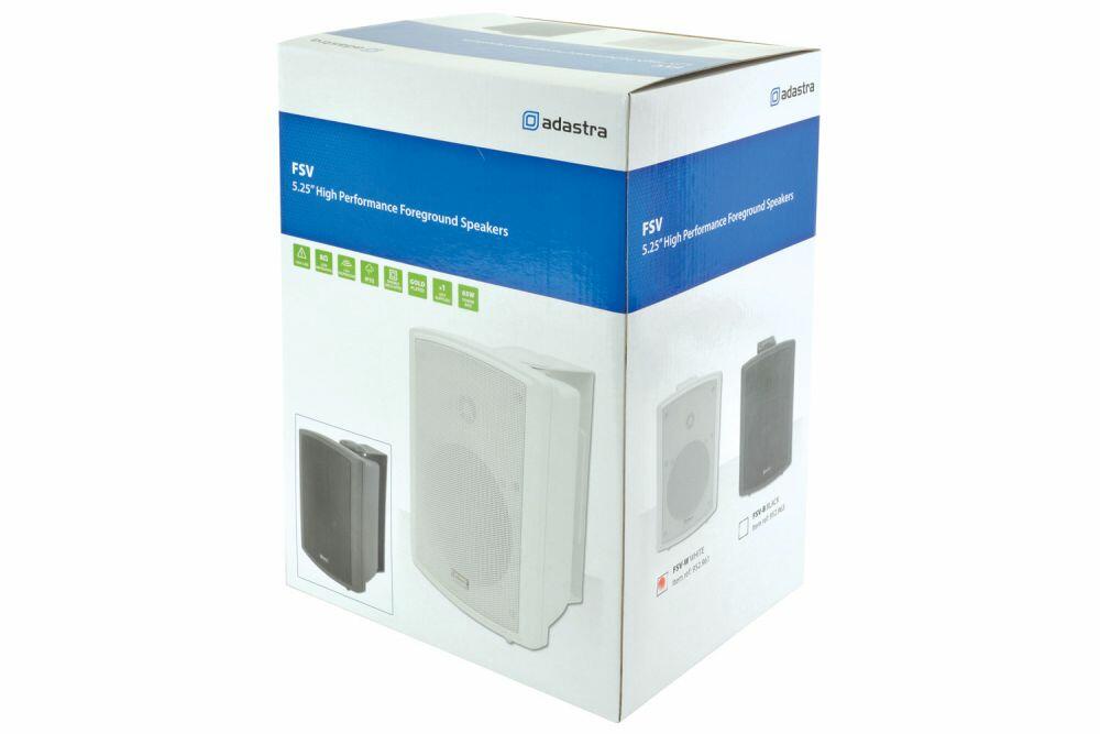 Adastra FSV-W High performance foreground speaker, 100V line, 8 Ohm, 65W rms, white - 952.961UK