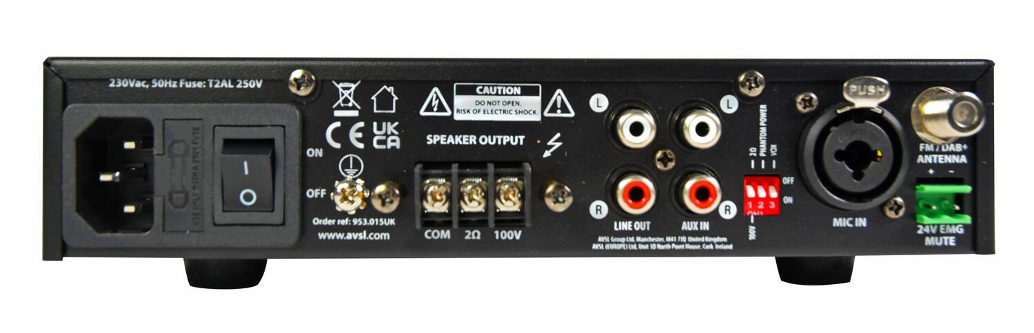 Adastra UX240 Compact 100V Mixer-Amplifier 240W 953.015UK