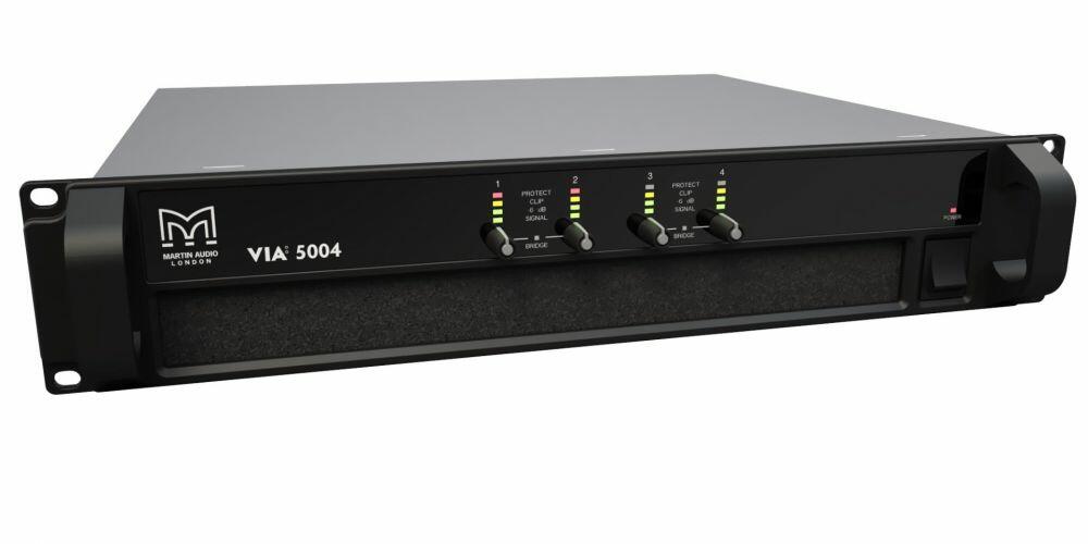 Martin Audio VIA5004 4 Channel Class D Power Amplifier, 4 x 1250w @ 2ohm 2U